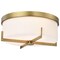 Nuvo Roselle - 15 Inch Flush Mount - Natural Brass with White Glass 60/8044 - alternate 4